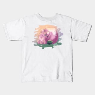 Kitsune Peach Cute Kawaii Kids T-Shirt